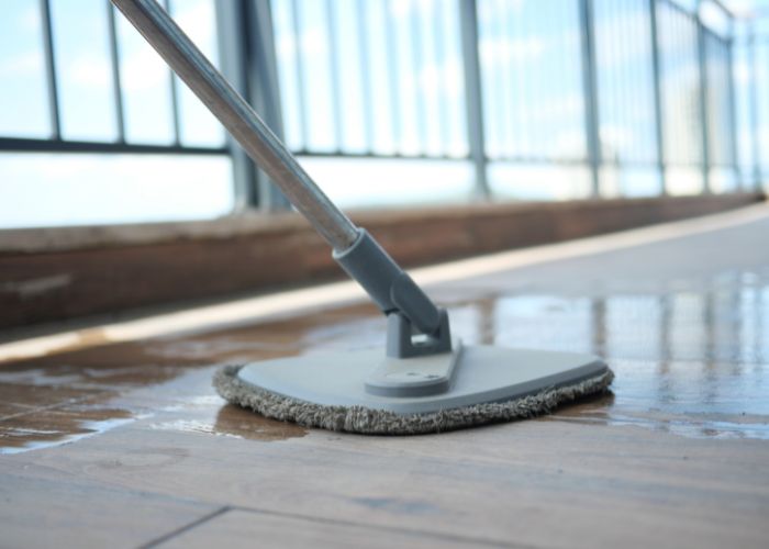Balcony floor washing