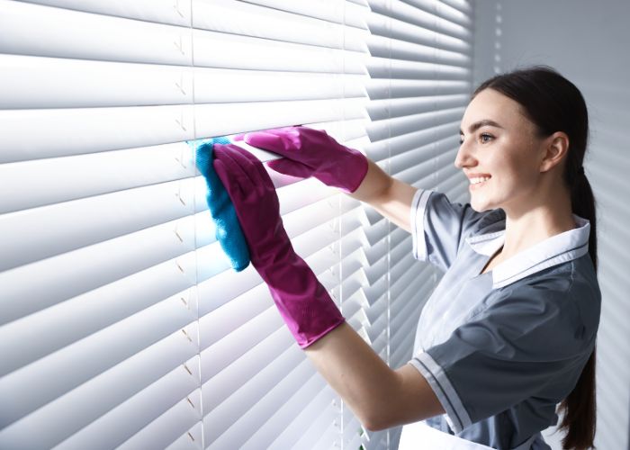 Window frame dust removal